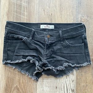 ❌SOLD❌Hollister black frayed shorts